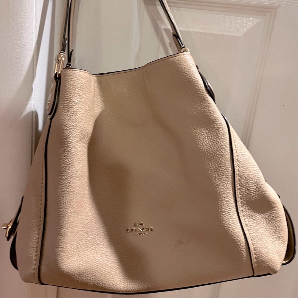 Coach Eddie Pebbled Leather Shoulder Bag